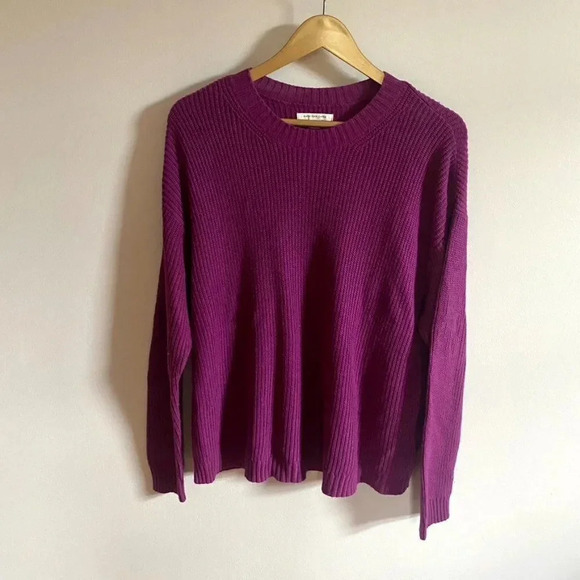 American Eagle Purple Crew Neck Sweater - Picture 2 of 12